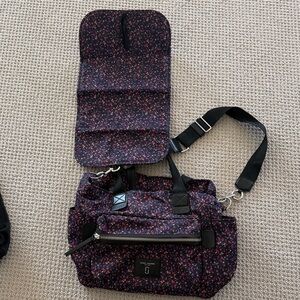 Marc Jacobs Purple Floral Convertible Baby Bag